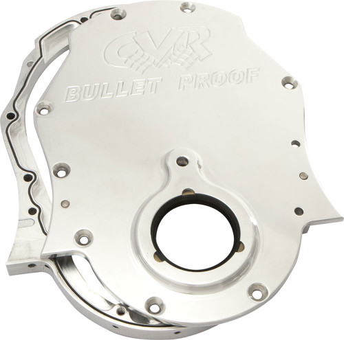 Timing Cover - 2-Piece - Gaskets / Hardware / Seal Included - Aluminum - Polished - Big Block Chevy - Kit