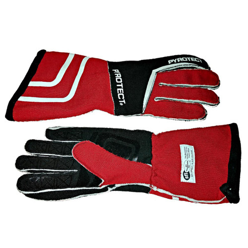 Gloves - Driving - SFI 3.3/5 - Double Layer - Sport Reverse Stitch - Nomex - Black / Red - Medium - Pair