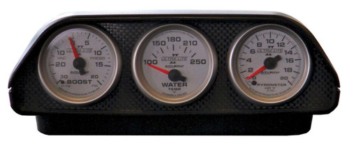 Gauge Pod - Three 2-1/16 in Diameter Gauges - Dash - Plastic - Black - Universal - Each
