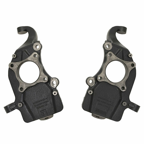 Spindle - 2 in Drop Spindle - Driver / Passenger - Iron - Black Paint - Ford Fullsize Truck 2015-20 - Pair