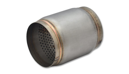 Muffler - Race - 3-1/2 in Inlet - 3-1/2 Outlet - 4-1/4 in Diameter Body - 5 in Long - Stainless - Natural - Each