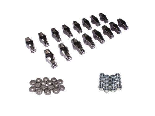 Rocker Arm - Magnum - 3/8 in Stud Mount - 1.70 Ratio - Roller Tip - Chromoly - Small Block Ford - Set of 16