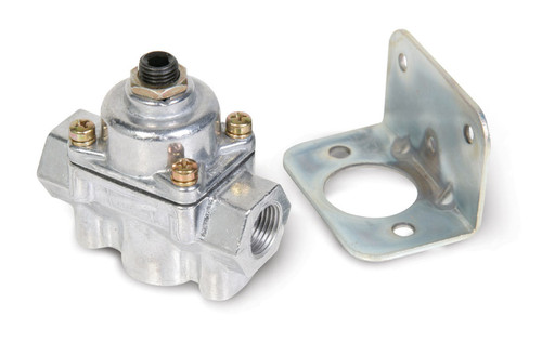 Fuel Pressure Regulator - 4-1/2 to 9 psi - In-Line - 3/8 in NPT Inlet - 3/8 in NPT Outlet - 3/8 in NPT Return - Bypass - Aluminum - Polished - Gas - Each