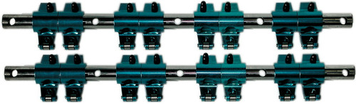 Rocker Arm - Shaft Mount - 1.50 Ratio - Roller Tip - Aluminum - Blue Anodized - Mopar B / RB-Series - Kit