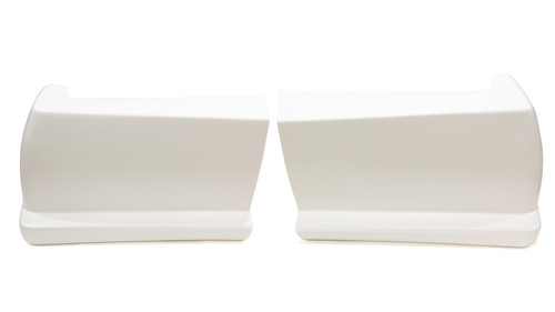 Bumper Cover - 2-Piece Complete - Rear - Plastic - White - Short Track Truck - Kit