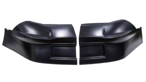 Nose - ABC - 2-Piece Complete - Plastic - Black - Dodge Charger - Kit