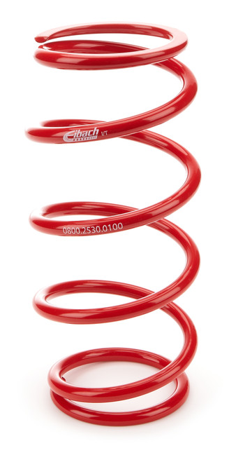Coil Spring - XT Barrel - Coil-Over - 2.5 in ID - 8 in Length - 100 lbs/in Spring Rate - Steel - Red Powder Coat - Each