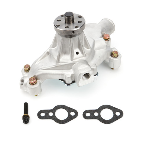 Water Pump - Mechanical - 3/4 in Shaft - Short Design - Aluminum - Natural - Small Block Chevy - Each