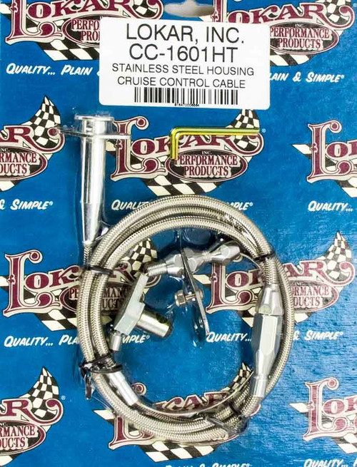 Cruise Control Cable - Cut to Fit - 5 ft Long - Braided Stainless Outer - Natural - Rostra Control Kits - Each