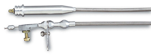 Kickdown Cable - Hi-Tech - Adjustable Length - Braided Stainless Housing - Aluminum Fittings - Natural - 200-4R - Kit