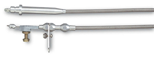 Kickdown Cable - Hi-Tech - Adjustable Length - Braided Stainless Housing - Aluminum Fittings - Natural - TH350 - Each