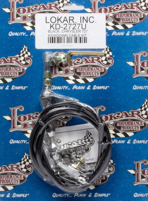 Kickdown Cable - Hi-Tech - Adjustable Length - Braided Stainless Housing - Stainless Fittings - Polished - Torqueflite 727 - Each