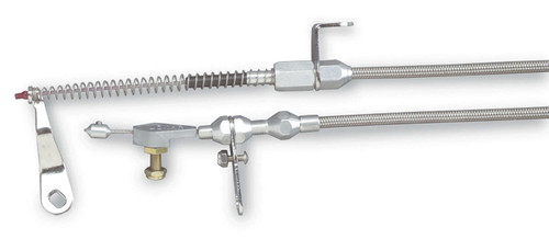 Kickdown Cable - Hi-Tech - Adjustable Length - Braided Stainless Housing - Aluminum Fittings - Natural - AOD - Kit