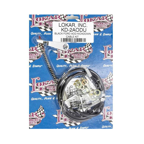 Kickdown Cable - Hi-Tech - Adjustable Length - Black Plastic Housing - Aluminum Fittings - Natural - AOD - Kit
