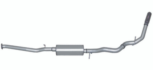 Exhaust System - Swept Side - Cat-Back - 3 in Tailpipe - 3-1/2 in Tips - Stainless - Aluminized - Small Block Chevy - GM Fullsize Truck 2002-07 - Kit