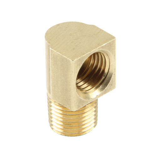 Fitting - Adapter - 90 Degree - 3/8-24 in Inverted Flare Female to 1/8 in NPT Male - Brass - Natural - 3/16 in Hardline - Set of 50