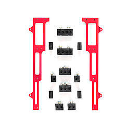 Spark Plug Wire Loom - Valve Cover Mount - 7-9 mm - Red / Black - Big Block Chevy - Kit
