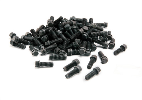 Header Bolt - 3/8-16 in Thread - 1 in Long - Hex Head - Steel - Black Oxide - Set of 100