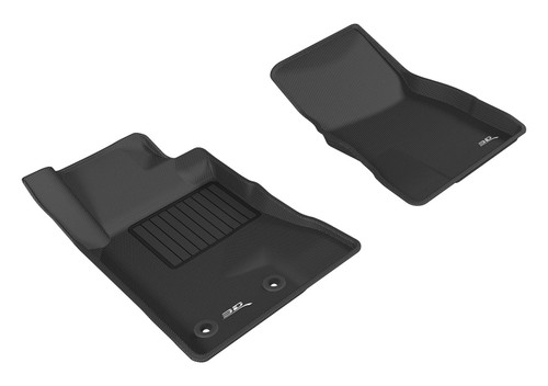 Floor Liner - Kagu - Front - Plastic - Black / Textured - Ford Mustang 2015-20 - Pair