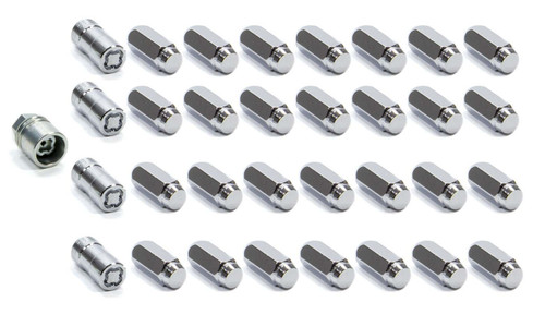 Wheel Installation Kit - Premium - 14 mm x 1.50 Right Hand Thread - 13/16 in Hex Head - 8 Lug - Key / Lug Nuts / Locks - Steel - Chrome - Kit