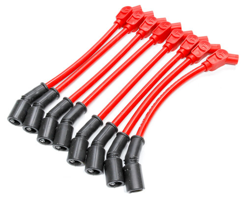 Spark Plug Wire Set - 409 Pro Race - Spiral Core - 10.4 mm - Red - 135 Degree Plug Boots - Factory Style Boots / Terminals - GM LS-Series - Kit