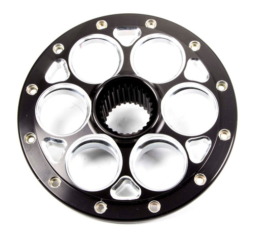 Wheel Center Section - Micro Magnum - 27 Spline Mount Center - Aluminum - Black Anodized / Machined - 10 in Wheel - Each