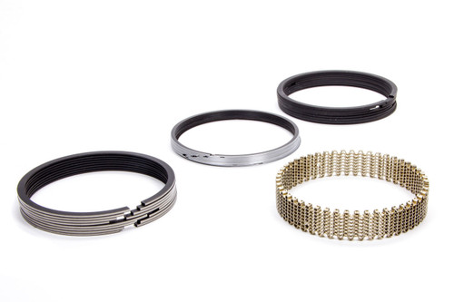 Piston Rings - 4.320 in Bore - Drop In - 5/64 x 5/64 x 3/16 in Thick - Standard Tension - Steel - Plasma Moly - 8-Cylinder - Kit
