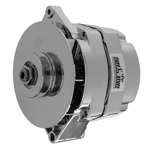 Alternator - 100 amps - 12V - 1-Wire - Single V-Belt Pulley - Aluminum Case - Polished - GM - Each