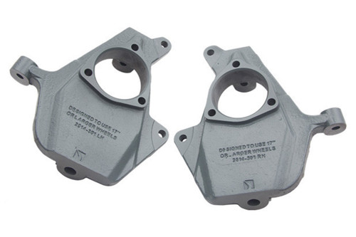Spindle - 2 in Drop Spindle - Driver / Passenger Side - Iron - Natural - GM Fullsize SUV / Truck 2014-18 - Kit