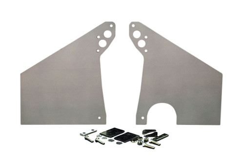 Motor Plate - Front - 11-11/32 x 13-3/8 x 1/4 in - 2 Piece - Aluminum - Natural - Mopar B / RB-Series / 426 Hemi - Kit