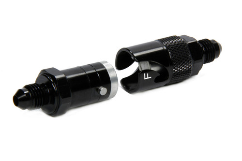 Fitting - Quick Disconnect - Both Halves to 4 AN Male - Aluminum - Black Anodized - Kit