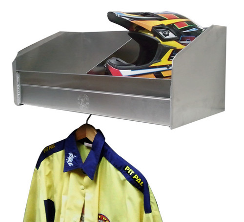 Helmet Shelf - 2 Bay - 28.5 x 12 x 15 in - Aluminum - Natural - Each