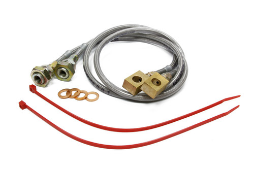 Brake Hose Kit - DOT Approved - Braided Stainless - 6 to 8 in Lift - Front - GM Fullsize SUV / Truck 1970-78 - Kit