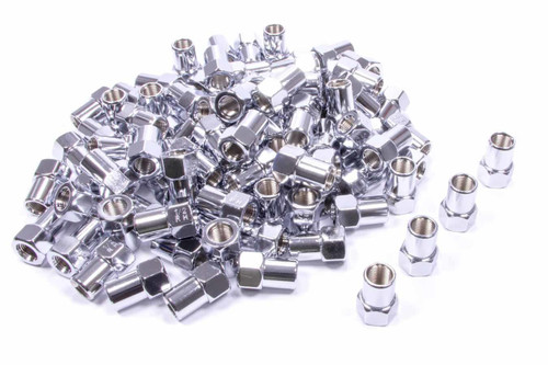 Lug Nut - Standard Mag Open - 1/2-20 in Right Hand Thread - 13/16 in Hex Head - 0.750 in Shank - Open End - Steel - Chrome - Set of 100