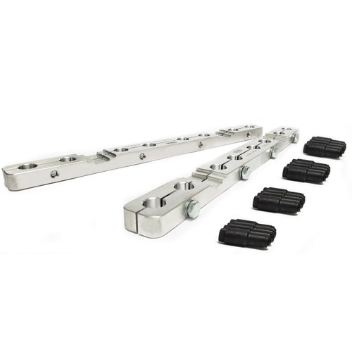 Rocker Arm Stud Girdle - Spring Loaded - 7/16-20 in Thread Studs - Aluminum - Clear Anodized - Small Block Chevy - Kit Rocker Arm Stud Girdle - Spring Loaded - 7/16-20 in Thread Studs - Aluminum - Clear Anodized - Small Block Chevy - Kit
