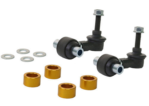 End Link - Rear - Adjustable - Steel / Rubber - Black - Audi A3 / S3 / TT / Volkswagen Golf / Passat - Pair