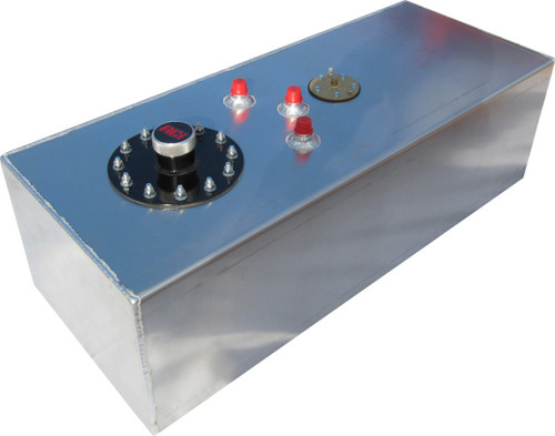 Fuel Cell - 15 gal - 12 in Wide x 30 in Deep x 9 in Tall - 8 AN Male Outlet / Return / Vent - Sending Unit - Aluminum - Natural - Each