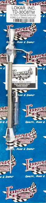Transmission Dipstick - Hi-Tech - Transmission Mount - Flexible - Braided Stainless Housing - Aluminum - Natural - C6 - Each