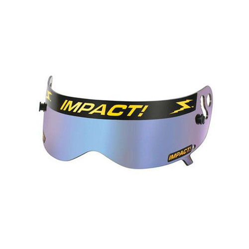 Helmet Shield - Blue Mirrored - Impact Champ / Drag Champ / Nitro Helmets - Each