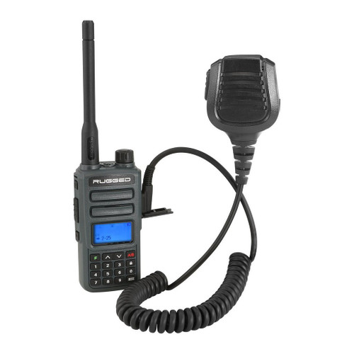 2-Way Radio - 1 Man - UHF / VHF Signal - Hand Mic Included - Plastic - Black - Kit