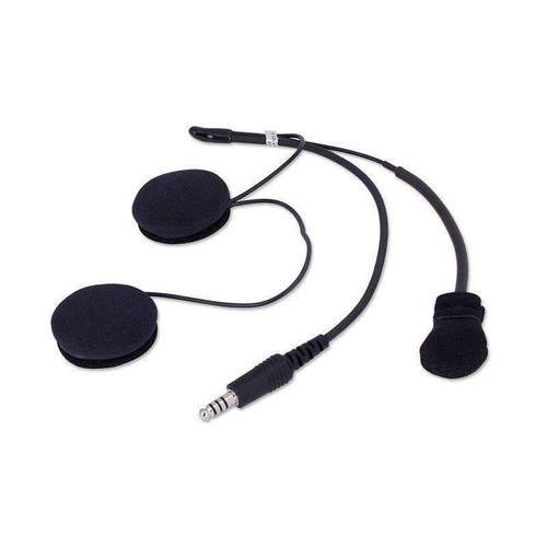 Helmet Boom Mic - Helmet Speakers Included - 4-Conductor - Standard Flex - 1/8 Input Jack - Each