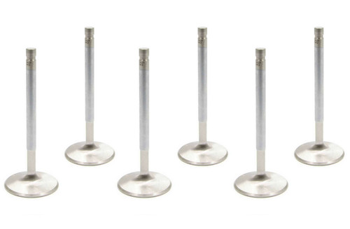 Exhaust Valve - Severe Duty - 1.500 in Head - 0.342 in Valve Stem - 4.725 in Long - Stainless - Buick V6 - Set of 6 Exhaust Valve - Severe Duty - 1.500 in Head - 0.342 in Valve Stem - 4.725 in Long - Stainless - Buick V6 - Set of 6