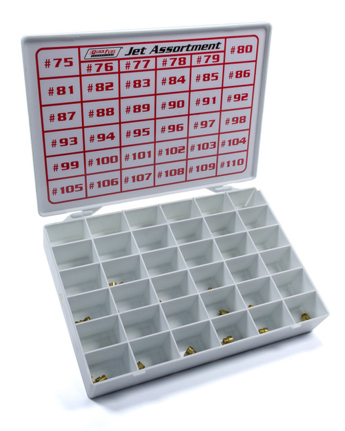 Carburetor Jet Kit - Numbers 75-110 - Plastic Case - Brass - Holley Carburetors - Kit