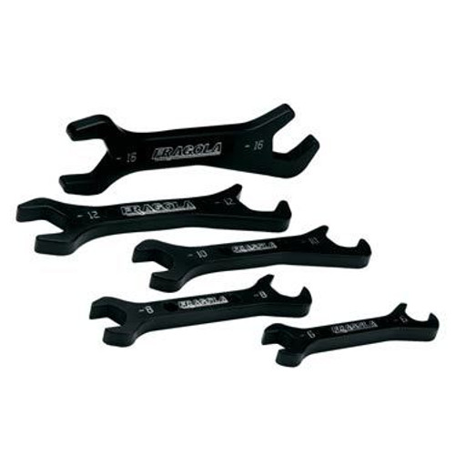 AN Wrench Set - Double End - 5 Piece - 6 AN to 16 AN - Aluminum - Black Anodized - Kit