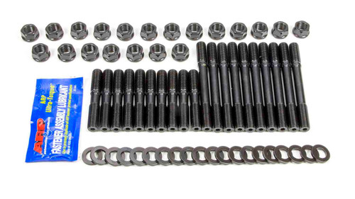 Cylinder Head Stud Kit - Hex Nuts - Chromoly - Black Oxide - Undercut - Small Block Ford - Kit