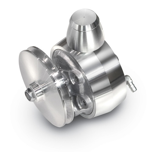 Power Steering Pump - Saginaw - 3 gpm - 1200 psi - Billet Reservoir - Aluminum - Clear Powder Coat - Universal - Each
