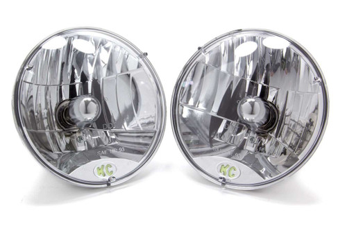Headlight - 7 in OD - H4 Bulb - Replacement - Jeep Wrangler TJ 1997-2006 - Pair
