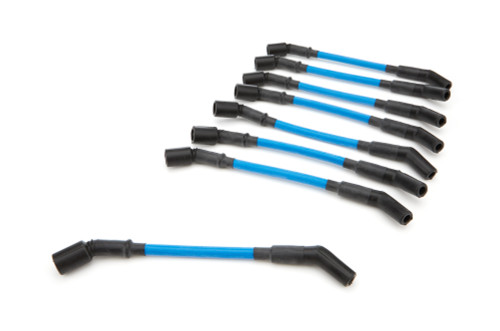 Spark Plug Wire Set - High Performance - Spiral Core - 10 mm - Blue - 45 Degree Plug Boots - Coil Pack Style - GM LS-Series - Kit Spark Plug Wire Set - High Performance - Spiral Core - 10 mm - Blue - 45 Degree Plug Boots - Coil Pack Style - GM LS-Series - Kit