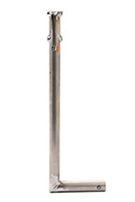 Pedal Lever - 16-3/4 in Long - 1 in OD - 5-1/4 in Wide Pedal - Titanium - Natural - Sprint Car - Each