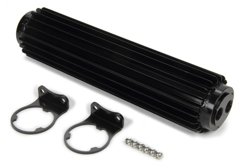 Fluid Cooler - Dual Pass - 14.25 x 3.25 x 3 in - Heat Sink - 3/8 in NPT Female Inlet / Outlet - Aluminum - Black Anodized - Kit
